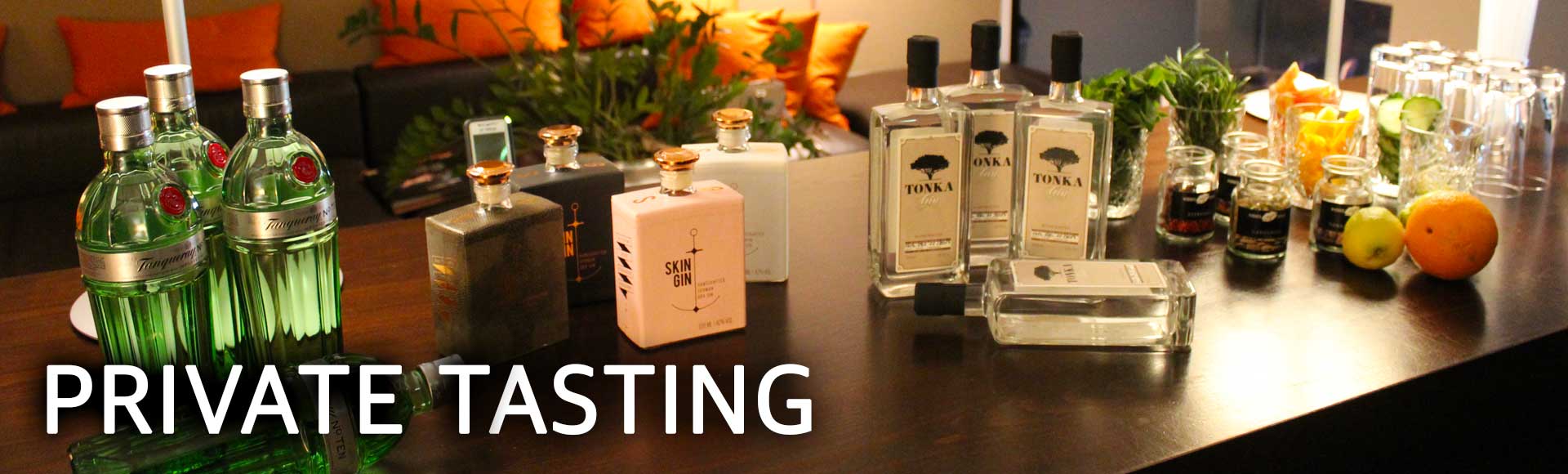 Gin- und Whisky-Tastings